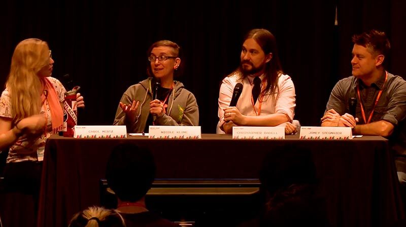 Panel discussion at PixelPop Festival 2016.